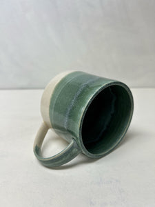 White & Green Layered Mug