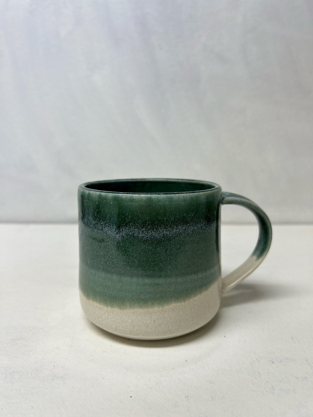 White & Green Layered Mug