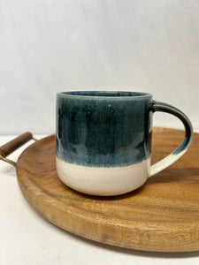 White & Navy Layered Mug