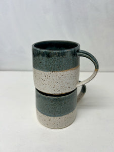Speckled White & Blue Layered Mug