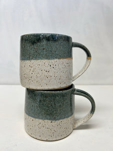 Speckled White & Blue Layered Mug